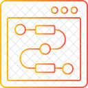 Flussdiagramm Workflow Website Symbol