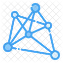 Algoritmo Aprendizado De Maquina Estrutura Molecular Ícone