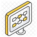 Algoritmo En Linea Mapa Del Sitio En Linea Diagrama De Flujo Icono