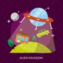 Alien Invasion Space Icon