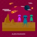 Alien Invasion Galaxy Icon