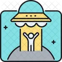 Alien Abduction Alien Spaceship Flying Saucer Icon