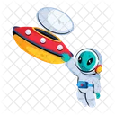 Alien Astronaut Alien Spaceship Alien Ufo Icon