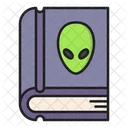 Alien Buch Weltraum Buch Astronomie Buch Symbol