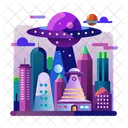 Alien City Extraterrestrial Fiction Icon