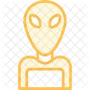 Alien Duotone Line Icon Icon