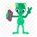 Alien Stickers Space Beings Space Creature Icon