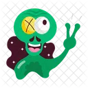 Alien Stickers Space Beings Space Creature Icon