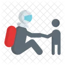 Astronaut Hand Shaking Alien Icon