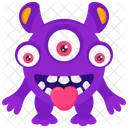 Alien Zombie Cartoon Icon