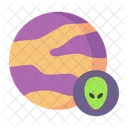외계 행성 외계 지구 외계 집 아이콘