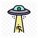 Alien Ship Abduction Spaceship Icon