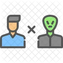 Alien Versus Human Icon