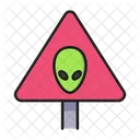 외계인 경고 표시  아이콘