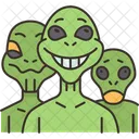 Aliens Group Extraterrestrial Icon