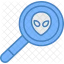Aliens Search Loupe Icon
