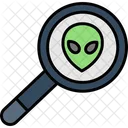Aliens Search Loupe Icon
