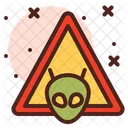 Aliens Warning Sign Icon