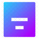 Align Box Bottom Center  Icon