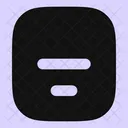 Align Box Bottom Center  Icon