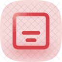 Align Box Bottom Center  Icon