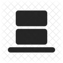 Align Box Bottom Design Layout Icon