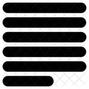 Align Text Lines Icon