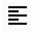 Alignement Gauche Texte Icône
