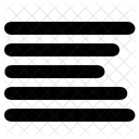 Aligner Gauche Texte Icône