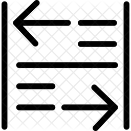 Alignment Icon - Download in Line Style