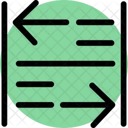 Alignment Icon - Download in Colored Outline Style