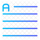 Alineación de fuente  Icono