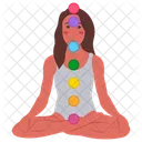 Alineacion De Chakras Centros De Energia Sanacion Espiritual Icono