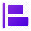 Alineación horizontal a la izquierda  Icono