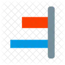 Alinhamento Horizontal A Direita A Direita Ferramenta Ícone