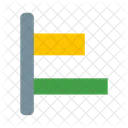 Alinhamento Horizontal A Esquerda Esquerda Ferramenta Ícone