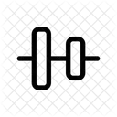 Alinhar Centro Horizontal Design Layout Ícone
