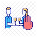 Einschränkung beim Alkoholkonsum Symbol