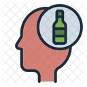 Alkoholiker Suchtiger Geisteskranker Icon