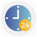 Clock All Time Open 24 Hours Icon