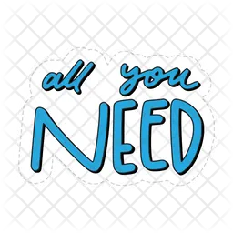All you need sticker  Icon