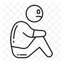 Einsamkeit Traurig Krankheit Symbol