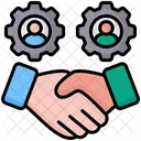 Alliance Handshake Gear Icon