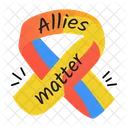 Allies Matter Ribbon Awareness Icon