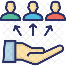 Allocation Icon - Download in Colored Outline Style