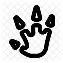 Fußabdruck eines Allosaurus  Symbol