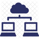 Almacen De Datos En La Nube Transferencia De Datos En La Nube Almacenamiento En La Nube Icono