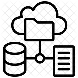 Almacenamiento de base de datos en la nube  Icono
