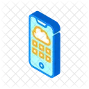 Nube Almacenamiento Telefono Icono