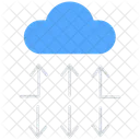 Almacenamiento En La Nube Almacenamiento De Datos Almacenamiento De Datos En Linea Icono